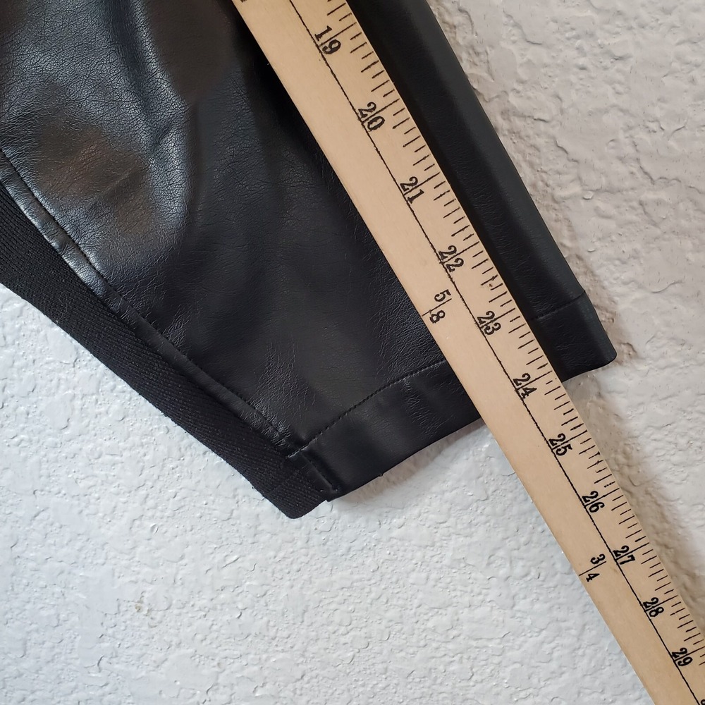 Torrid Anorak Jacket Twill Fabric Faux Leather Sleeves Dark Green Black Sz 3XL - Picture 10 of 16